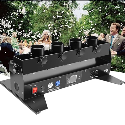 Elektronische Multicolor Konfetti Konfettikanonen-Werfermaschine, Kanone, 4 Schüsse, professionelle elektrische Bar, DMX/Remote-Bühneneffekt-Gebläse, einstellbarer Winkel Elektronische Multicolor Konfetti Konfettikanonen-Werfermaschine, Kanone, 4 Schüsse, professionelle elektrische Bar, DMX/Remote-Bühneneffekt-Gebläse, einstellbarer Winkel von Generic