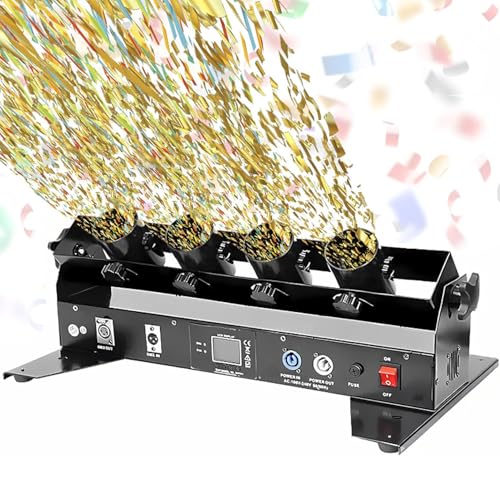 Elektronische Multicolor Konfetti Konfettikanonen-Werfermaschine, Kanone, elektrisch, 4 Schüsse, tragbar, professionell, DJ für Party, Lichteffekt, Club, Bar, Hochzeit, Weihnachten, Hallowee Elektronische Multicolor Konfetti Konfettikanonen-Werfermaschine, Kanone, elektrisch, 4 Schüsse, tragbar, professionell, DJ für Party, Lichteffekt, Club, Bar, Hochzeit, Weihnachten, Hallowee von Generic