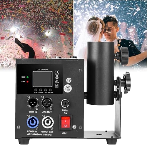 Elektronische Multicolor Konfetti Konfettikanonen-Werfermaschine, Kanone, elektrisches Gebläse, DMX/Fernbedienung für Veranstaltungen, Partys, Clubs, Hochzeiten, Konzerte Elektronische Multicolor Konfetti Konfettikanonen-Werfermaschine, Kanone, elektrisches Gebläse, DMX/Fernbedienung für Veranstaltungen, Partys, Clubs, Hochzeiten, Konzerte von Generic