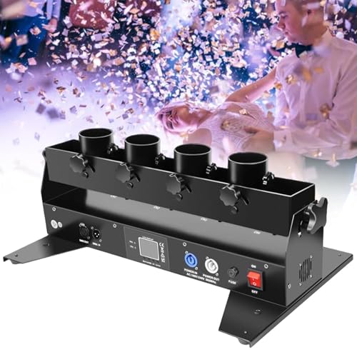 Elektronische Multicolor Konfetti Konfettikanonen-Werfermaschine, elektrische, tragbare 4-Schuss-Kanone, professioneller DJ für Bühnenhochzeiten und Partys Elektronische Multicolor Konfetti Konfettikanonen-Werfermaschine, elektrische, tragbare 4-Schuss-Kanone, professioneller DJ für Bühnenhochzeiten und Partys von Generic