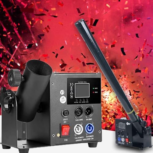 Elektronische Multicolor Konfetti Konfettikanonen-Werfermaschine, professionelle elektrische Kanone – DMX-Digitalfernbedienung für Party, Nachtclub, Hochzeit, Bühne, Konzert, Weihnachten Elektronische Multicolor Konfetti Konfettikanonen-Werfermaschine, professionelle elektrische Kanone – DMX-Digitalfernbedienung für Party, Nachtclub, Hochzeit, Bühne, Konzert, Weihnachten von Generic
