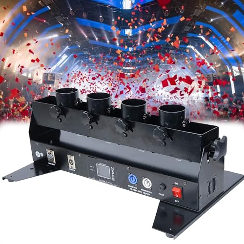 Elektronische Multicolor Konfetti Konfettikanonen-Werfermaschine, tragbare 4-Schuss-Kanone, elektrisch, professioneller DJ für Bühnenhochzeiten Elektronische Multicolor Konfetti Konfettikanonen-Werfermaschine, tragbare 4-Schuss-Kanone, elektrisch, professioneller DJ für Bühnenhochzeiten von Generic