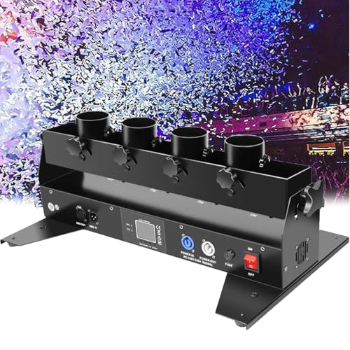 Elektronische Multicolor Konfetti Konfettikanonen-Werfermaschine Kanone 4 Professioneller elektrischer tragbarer Bühneneffekt-Gebläse Einstellbarer Winkel Elektronische Multicolor Konfetti Konfettikanonen-Werfermaschine Kanone 4 Professioneller elektrischer tragbarer Bühneneffekt-Gebläse Einstellbarer Winkel von Generic