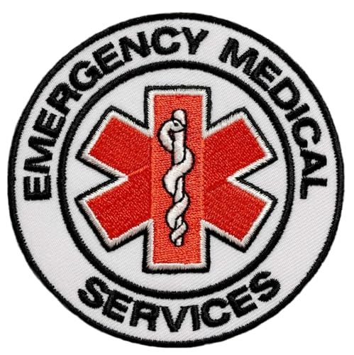 Emergency Medical Services EMS-Aufnäher (7,6 cm), bestickt, zum Aufbügeln oder Aufnähen, für Kostüm, Hemd, Tasche, Jacke, Hut, DIY-Geschenk Patches von Generic