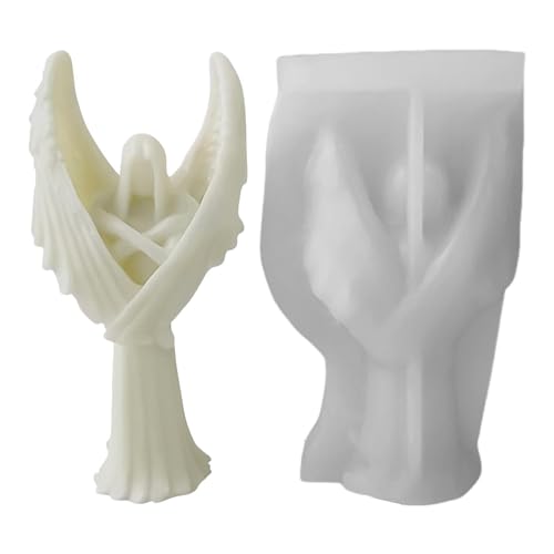 Engel Gießform, Engel Silikonform - Dark Angel Harzform mit Flügelgips Silikonform, Kerzenform für Heimdekoration, Tisch Wohnzimmer von Generic