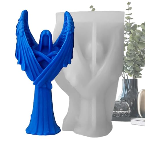 Engelsseifenform, Engelsformform - Dark Angel Silikonform Gipsharz Form | Kerzenform für Heimdekoration Handwerk für Wohnzimmer von Generic