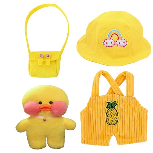 Entenplüsch mit Kleidung - weiche Cartoon Charakter Puppe, abnehmbares Outfit -Kleid | Anpassbares Tierkostümkit, entzückendes ausgestopftes Spielzeug für Kinderzimmer Display Sammlung Schlafenszeit G Entenplüsch mit Kleidung - weiche Cartoon Charakter Puppe, abnehmbares Outfit -Kleid | Anpassbares Tierkostümkit, entzückendes ausgestopftes Spielzeug für Kinderzimmer Display Sammlung Schlafenszeit G von Generic