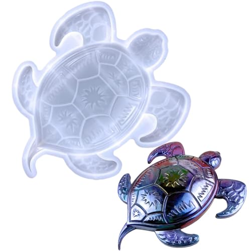 Epoxidharzformen | Hitzebeständige Meeresschildkröte -Epoxidharz -Silikonform - Desktop tierische Silikonformen für Handwerk, Tortoise Epoxidform ist für Kinder und Haustie Ornament für Innenräume Epoxidharzformen | Hitzebeständige Meeresschildkröte -Epoxidharz -Silikonform - Desktop tierische Silikonformen für Handwerk, Tortoise Epoxidform ist für Kinder und Haustie Ornament für Innenräume von Generic