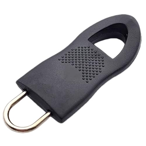 Ersatz für Reißverschlussschieber – abnehmbarer Reißverschlusskopf aus Gummi, Taschenschnalle, Jacke, -Zuglasche aus Kunststoff, Ersatzzug, L von Generic