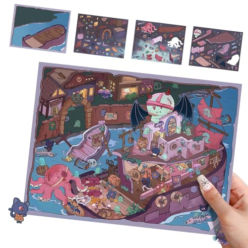 Erstelle Deine Eigenen Szenenaufkleber | Horror-Szene 3D-Effekt - Wiederverwendbare Sticker für Lehrer Kinder Bastelbegeisterte Schulaktivitäten Thementage Halloween Bastelalbum Erstelle Deine Eigenen Szenenaufkleber | Horror-Szene 3D-Effekt - Wiederverwendbare Sticker für Lehrer Kinder Bastelbegeisterte Schulaktivitäten Thementage Halloween Bastelalbum von Generic