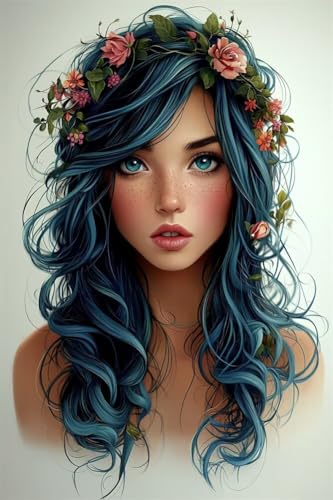 Erwachsene Diamond Painting DIY 5D Voll Bohren Set Anime Blumen Schönheit Bild Diamant Gemälde Diamant Malerei Arts Craft Perfekt Für Entspannung Und Wand Decor Quadratischer Diamant 30x45cm B1552 von Generic