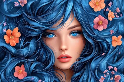 Erwachsene Diamond Painting DIY 5D Voll Bohren Set Anime Schönes Mädchen Bild Diamant Gemälde Diamant Malerei Arts Craft Perfekt Für Entspannung Und Wand Decor Runder Diamant 100x150cm A0042 von Generic