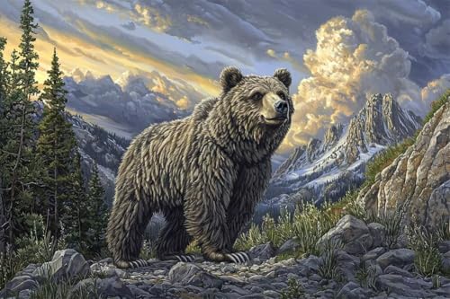 Erwachsene Diamond Painting DIY 5D Voll Bohren Set Berge Majestätische Grizzly Bild Diamant Gemälde Diamant Malerei Arts Craft Perfekt Für Entspannung Und Decor Quadratischer Diamant 60x90cm C1530 Erwachsene Diamond Painting DIY 5D Voll Bohren Set Berge Majestätische Grizzly Bild Diamant Gemälde Diamant Malerei Arts Craft Perfekt Für Entspannung Und Decor Quadratischer Diamant 60x90cm C1530 von Generic