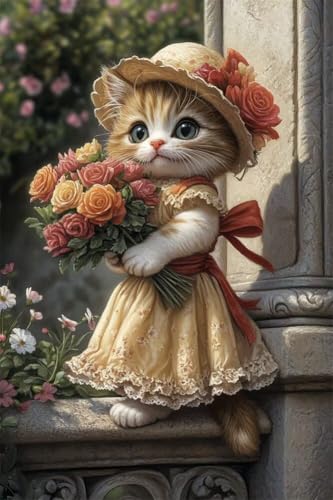 Erwachsene Diamond Painting DIY 5D Voll Bohren Set Niedliche Cartoon Katze Bild Diamant Gemälde Diamant Malerei Arts Craft Perfekt Für Entspannung Und Wand Decor Quadratischer Diamant 20x30cm B1329 Erwachsene Diamond Painting DIY 5D Voll Bohren Set Niedliche Cartoon Katze Bild Diamant Gemälde Diamant Malerei Arts Craft Perfekt Für Entspannung Und Wand Decor Quadratischer Diamant 20x30cm B1329 von Generic