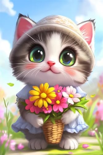 Erwachsene Diamond Painting DIY 5D Voll Bohren Set Niedliche Cartoon Katze Bild Diamant Gemälde Diamant Malerei Arts Craft Perfekt Für Entspannung Und Wand Decor Quadratischer Diamant 20x30cm B1331 Erwachsene Diamond Painting DIY 5D Voll Bohren Set Niedliche Cartoon Katze Bild Diamant Gemälde Diamant Malerei Arts Craft Perfekt Für Entspannung Und Wand Decor Quadratischer Diamant 20x30cm B1331 von Generic