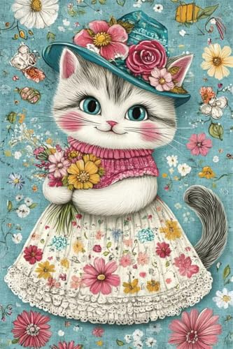 Erwachsene Diamond Painting DIY 5D Voll Bohren Set Niedliche Cartoon Katze Bild Diamant Gemälde Diamant Malerei Arts Craft Perfekt Für Entspannung Und Wand Decor Quadratischer Diamant 50x75cm B1330 Erwachsene Diamond Painting DIY 5D Voll Bohren Set Niedliche Cartoon Katze Bild Diamant Gemälde Diamant Malerei Arts Craft Perfekt Für Entspannung Und Wand Decor Quadratischer Diamant 50x75cm B1330 von Generic