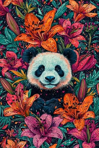 Erwachsene Diamond Painting DIY 5D Voll Bohren Set Niedlicher Cartoon Panda Bild Diamant Gemälde Diamant Malerei Arts Craft Perfekt Für Entspannung Und Decor Quadratischer Diamant 100x150cm B1336 von Generic