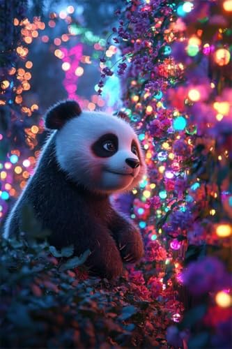 Erwachsene Diamond Painting DIY 5D Voll Bohren Set Niedlicher Cartoon Panda Bild Diamant Gemälde Diamant Malerei Arts Craft Perfekt Für Entspannung Und Wand Decor Quadratischer Diamant 80x120cm B1334 von Generic