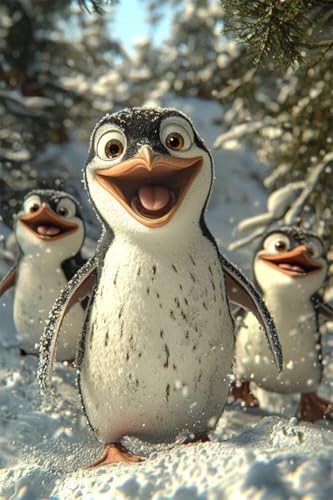 Erwachsene Diamond Painting DIY 5D Voll Bohren Set Niedlicher Cartoon Pinguin Bild Diamant Gemälde Diamant Malerei Arts Craft Perfekt Für Entspannung Und Decor Quadratischer Diamant 80x120cm B1339 von Generic