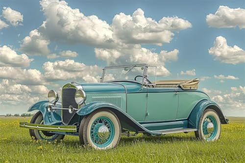 Erwachsene Diamond Painting DIY 5D Voll Bohren Set Oldtimer Oldtimer Bild Diamant Gemälde Diamant Malerei Arts Craft Perfekt Für Entspannung Und Wand Decor Quadratischer Diamant 20x30cm B1471 von Generic