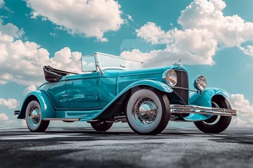 Erwachsene Diamond Painting DIY 5D Voll Bohren Set Oldtimer Oldtimer Bild Diamant Gemälde Diamant Malerei Arts Craft Perfekt Für Entspannung Und Wand Decor Quadratischer Diamant 80x120cm B1469 von Generic
