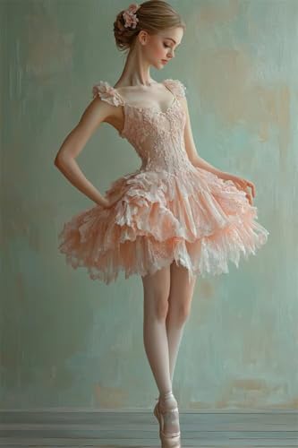 Erwachsene Diamond Painting DIY 5D Voll Bohren Set Schöne Ballerina Bild Diamant Gemälde Diamant Malerei Arts Craft Perfekt Für Entspannung Und Wand Decor Quadratischer Diamant 100x150cm B1039 von Generic