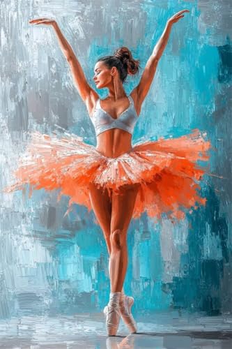 Erwachsene Diamond Painting DIY 5D Voll Bohren Set Schöne Ballerina Bild Diamant Gemälde Diamant Malerei Arts Craft Perfekt Für Entspannung Und Wand Decor Quadratischer Diamant 50x75cm B1040 von Generic
