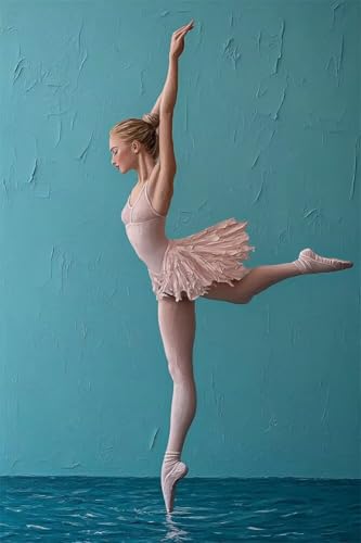 Erwachsene Diamond Painting DIY 5D Voll Bohren Set Schöne Ballerina Bild Diamant Gemälde Diamant Malerei Arts Craft Perfekt Für Entspannung Und Wand Decor Quadratischer Diamant 80x120cm B1038 von Generic