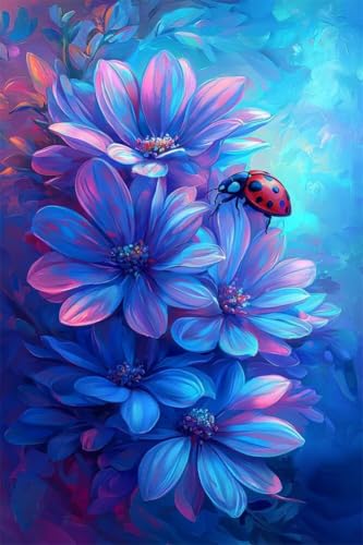 Erwachsene Diamond Painting DIY 5D Voll Bohren Set Schöner Blumen Marienkäfer Bild Diamant Gemälde Diamant Malerei Arts Craft Perfekt Für Entspannung Und Decor Quadratischer Diamant 20x30cm B1113 von Generic