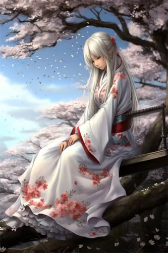 Erwachsene Diamond Painting DIY 5D Voll Bohren Set Schönes Anime Kimono Mädchen Bild Diamant Gemälde Diamant Malerei Arts Craft Perfekt Für Entspannung Und Decor Quadratischer Diamant 40x60cm B1037 von Generic