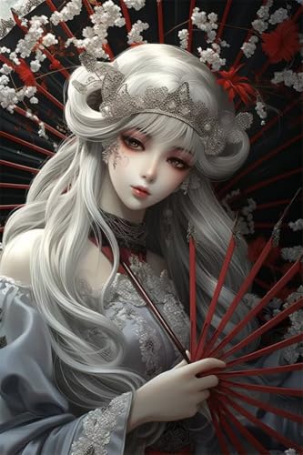 Erwachsene Diamond Painting DIY 5D Voll Bohren Set Schönes Anime Kimono Mädchen Bild Diamant Gemälde Diamant Malerei Arts Craft Perfekt Für Entspannung Und Decor Quadratischer Diamant 80x120cm B1034 von Generic
