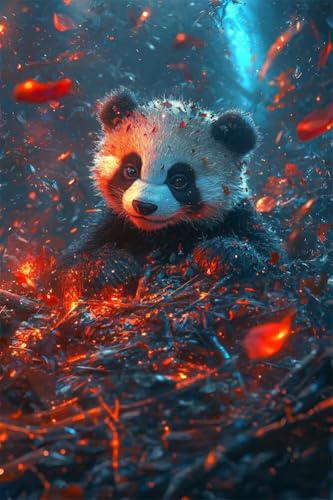Erwachsene Diamond Painting DIY 5D Voll Bohren Set Süße Panda Blumen Bild Diamant Gemälde Diamant Malerei Arts Craft Perfekt Für Entspannung Und Wand Decor Quadratischer Diamant 100x150cm B1363 von Generic