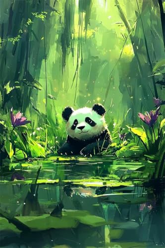 Erwachsene Diamond Painting DIY 5D Voll Bohren Set Süße Panda Blumen Bild Diamant Gemälde Diamant Malerei Arts Craft Perfekt Für Entspannung Und Wand Decor Quadratischer Diamant 100x150cm B1364 von Generic