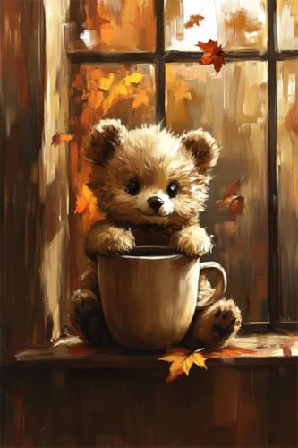 Erwachsene Diamond Painting DIY 5D Voll Bohren Set Süßer Teddybär Bild Diamant Gemälde Diamant Malerei Arts Craft Perfekt Für Entspannung Und Wand Decor Quadratischer Diamant 100x150cm B1377 von Generic