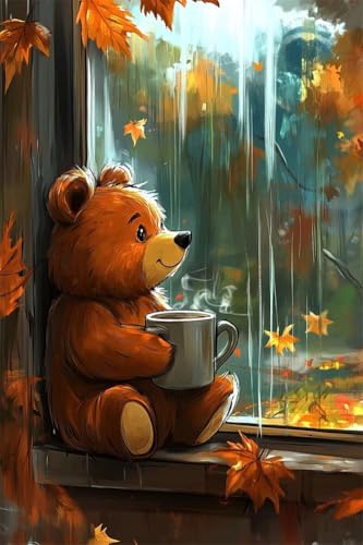 Erwachsene Diamond Painting DIY 5D Voll Bohren Set Süßer Teddybär Bild Diamant Gemälde Diamant Malerei Arts Craft Perfekt Für Entspannung Und Wand Decor Quadratischer Diamant 30x45cm B1380 von Generic