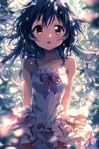 Erwachsene Diamond Painting DIY 5D Voll Bohren Set Süßes Anime Mädchen Bild Diamant Gemälde Diamant Malerei Arts Craft Perfekt Für Entspannung Und Wand Decor Quadratischer Diamant 80x120cm B1314 von Generic