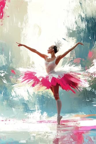 Erwachsene Diamond Painting DIY 5D Voll Bohren Set Tanzende Ballerina Bild Diamant Gemälde Diamant Malerei Arts Craft Perfekt Für Entspannung Und Wand Decor Quadratischer Diamant 80x120cm B1385 von Generic