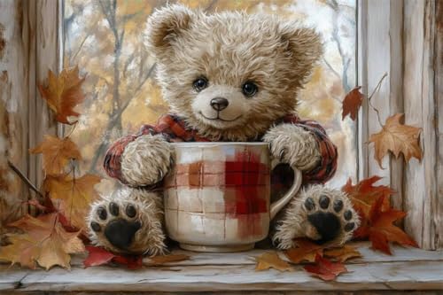 Erwachsene Diamond Painting DIY 5D Voll Bohren Set Teddybär Herbstblätter Bild Diamant Gemälde Diamant Malerei Arts Craft Perfekt Für Entspannung Und Wand Decor Quadratischer Diamant 50x75cm B1455 Erwachsene Diamond Painting DIY 5D Voll Bohren Set Teddybär Herbstblätter Bild Diamant Gemälde Diamant Malerei Arts Craft Perfekt Für Entspannung Und Wand Decor Quadratischer Diamant 50x75cm B1455 von Generic