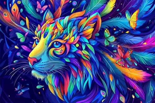Erwachsene Diamond Painting DIY 5D Voll Bohren Set Tigerschmetterling Bild Diamant Gemälde Diamant Malerei Arts Craft Perfekt Für Entspannung Und Decor Quadratischer Diamant 60x90cm C1540 von Generic