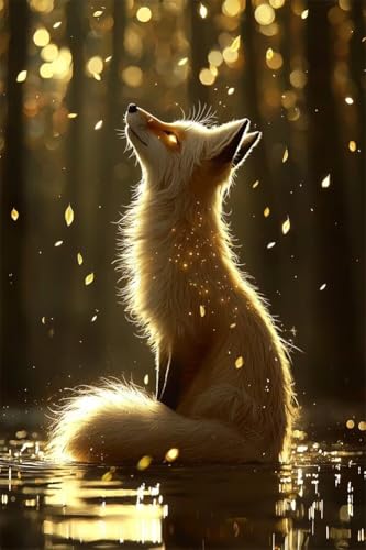 Erwachsene Diamond Painting DIY 5D Voll Bohren Set Wald Schöner Fuchs Bild Diamant Gemälde Diamant Malerei Arts Craft Perfekt Für Entspannung Und Wand Decor Quadratischer Diamant 100x150cm B1683 von Generic