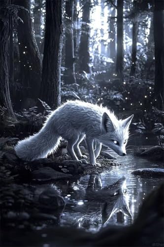 Erwachsene Diamond Painting DIY 5D Voll Bohren Set Wald Schöner Fuchs Bild Diamant Gemälde Diamant Malerei Arts Craft Perfekt Für Entspannung Und Wand Decor Quadratischer Diamant 20x30cm B1684 von Generic