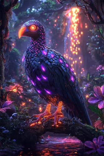 Erwachsene Diamond Painting DIY 5D Voll Bohren Set Wald Schöner Vogel Bild Diamant Gemälde Diamant Malerei Arts Craft Perfekt Für Entspannung Und Wand Decor Quadratischer Diamant 30x45cm B1673 von Generic