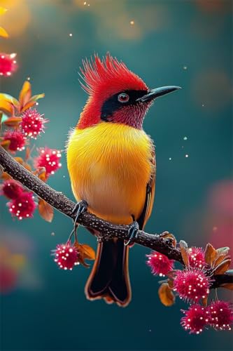 Erwachsene Diamond Painting DIY 5D Voll Bohren Set Wald Schöner Vogel Bild Diamant Gemälde Diamant Malerei Arts Craft Perfekt Für Entspannung Und Wand Decor Quadratischer Diamant 50x75cm B1680 von Generic