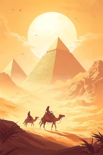 Erwachsene Diamond Painting DIY 5D Voll Bohren Set Wüste Sonnenuntergang Kamel Bild Diamant Gemälde Diamant Malerei Arts Craft Perfekt Für Entspannung Und Decor Quadratischer Diamant 20x30cm B1396 von Generic