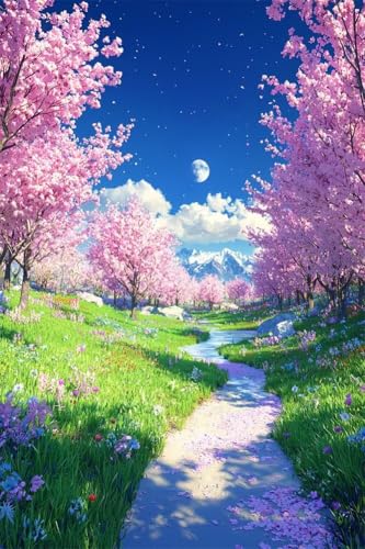 Erwachsene Diamond Painting DIY 5D Voll Bohren Set Wunderschöne Naturlandschaft Bild Diamant Gemälde Diamant Malerei Arts Craft Perfekt Für Entspannung Und Decor Runder Diamant 60x90cm C0418 von Generic