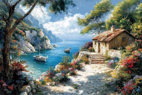 Erwachsene Diamond Painting DIY 5D Voll Bohren Set Wunderschöne Villa Am Strand Bild Diamant Gemälde Diamant Malerei Arts Craft Perfekt Für Entspannung Und Decor Runder Diamant 100x150cm C0564 Erwachsene Diamond Painting DIY 5D Voll Bohren Set Wunderschöne Villa Am Strand Bild Diamant Gemälde Diamant Malerei Arts Craft Perfekt Für Entspannung Und Decor Runder Diamant 100x150cm C0564 von Generic