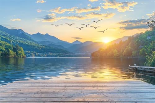 Erwachsene Diamond Painting DIY 5D Voll Bohren Set Wunderschöner Sonnenuntergang Am See Bild Diamant Gemälde Diamant Malerei Arts Craft Perfekt Für Entspannung Und Decor Runder Diamant 40x60cm A0279 von Generic