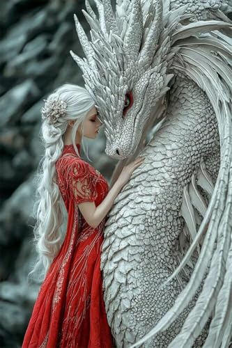 Erwachsene und Anfänger Diamond Painting DIY 5D Voll Bohren Set Drache Und Prinzessin Bild Diamant Gemälde Diamant Malerei Arts Craft Perfekt Für Entspannung Und Decor Runder Diamant 70x105cm C0032 Erwachsene und Anfänger Diamond Painting DIY 5D Voll Bohren Set Drache Und Prinzessin Bild Diamant Gemälde Diamant Malerei Arts Craft Perfekt Für Entspannung Und Decor Runder Diamant 70x105cm C0032 von Generic