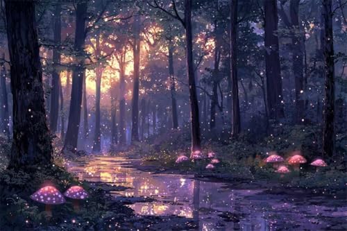 Erwachsene und Anfänger Diamond Painting DIY 5D Voll Bohren Set Fantasie Pilzwald Bild Diamant Gemälde Diamant Malerei Arts Craft Perfekt Für Entspannung Und Decor Quadratischer Diamant 60x90cm C1788 Erwachsene und Anfänger Diamond Painting DIY 5D Voll Bohren Set Fantasie Pilzwald Bild Diamant Gemälde Diamant Malerei Arts Craft Perfekt Für Entspannung Und Decor Quadratischer Diamant 60x90cm C1788 von Generic