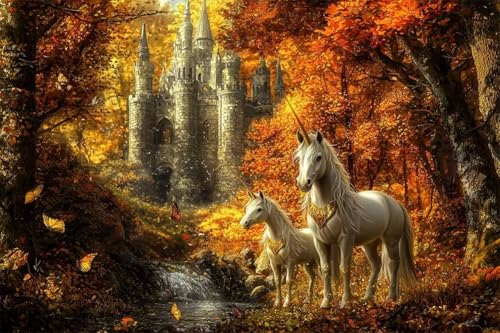 Erwachsene und Anfänger Diamond Painting DIY 5D Voll Bohren Set Herbstwald Einhorn Bild Diamant Gemälde Diamant Malerei Arts Craft Perfekt Für Entspannung Und Wand Decor Runder Diamant 70x105cm C0689 Erwachsene und Anfänger Diamond Painting DIY 5D Voll Bohren Set Herbstwald Einhorn Bild Diamant Gemälde Diamant Malerei Arts Craft Perfekt Für Entspannung Und Wand Decor Runder Diamant 70x105cm C0689 von Generic
